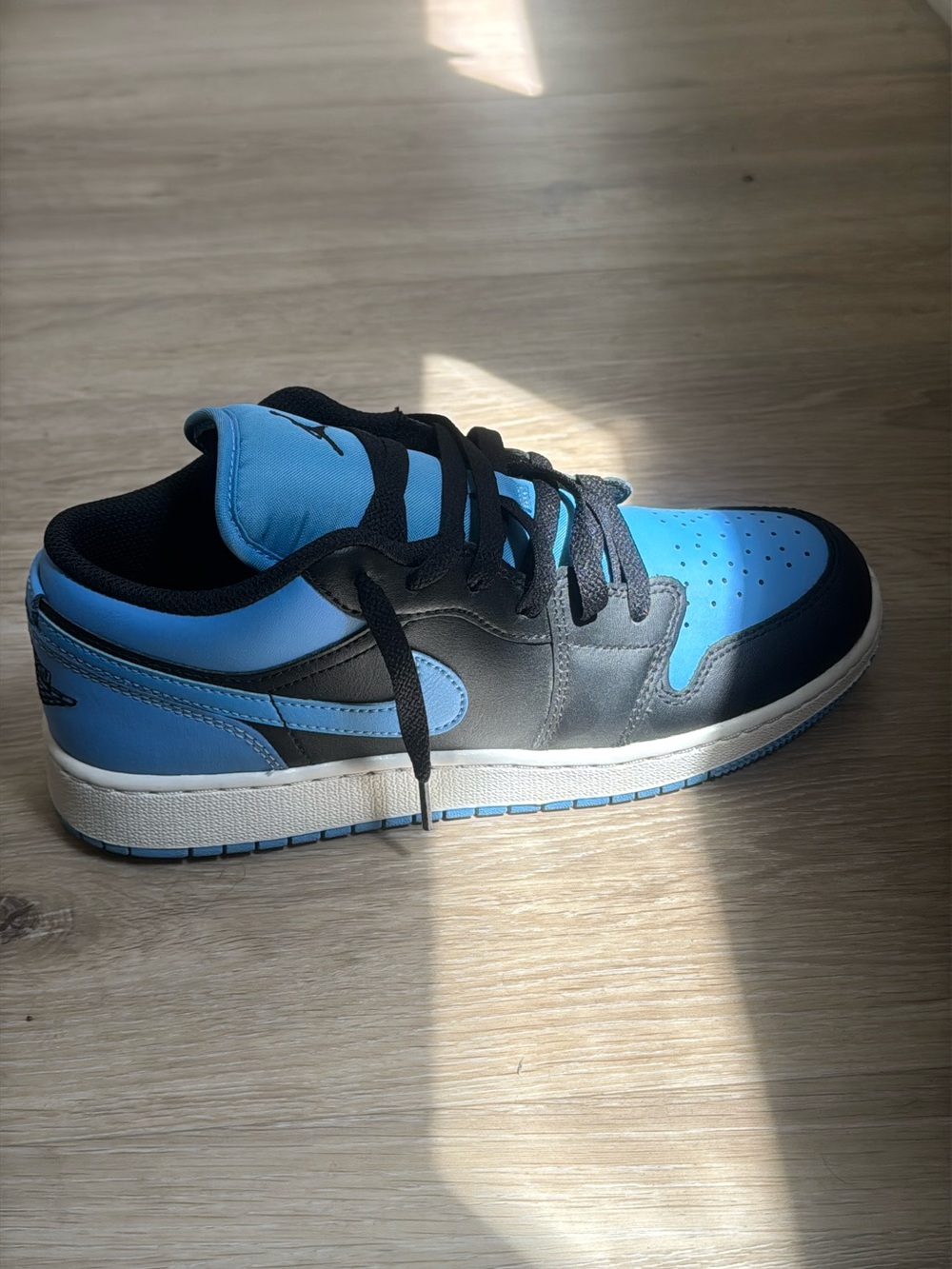 Jordan Low-Top Sneakers in University Blue and Black
